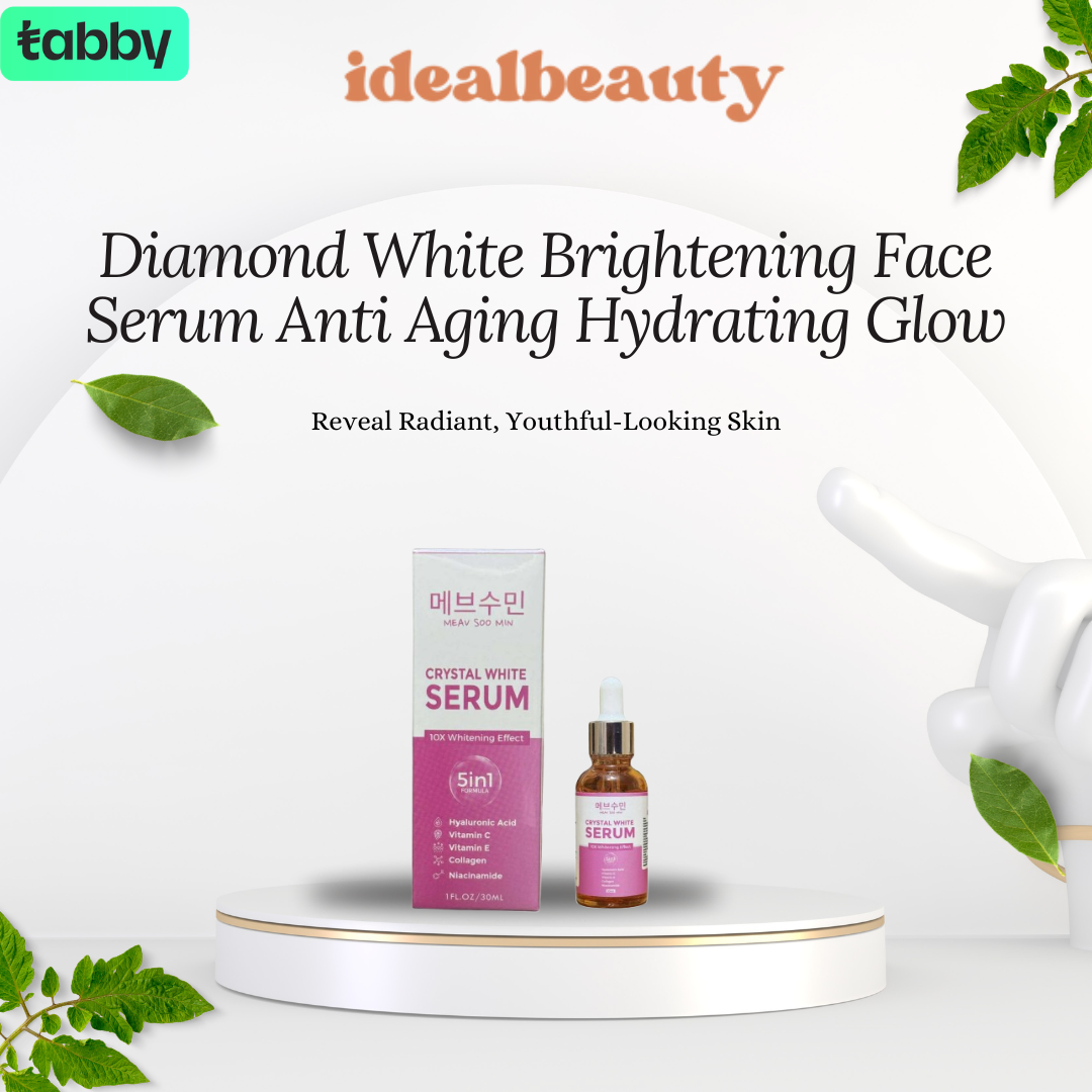 Diamond White Brightening Face Serum for anti-aging hydration and radiant glowing skin