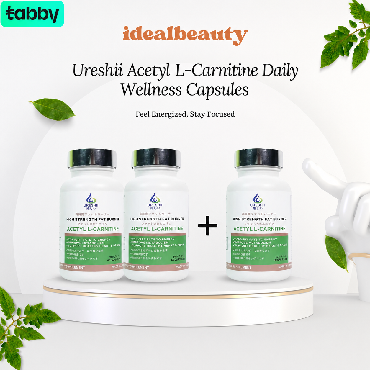 Ureshii Acetyl L-Carnitine Daily Wellness Capsules