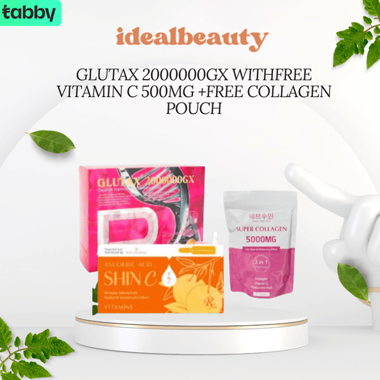 Glutax 2000000Gx with Free Vitamin C 500mg + free collagen pouch