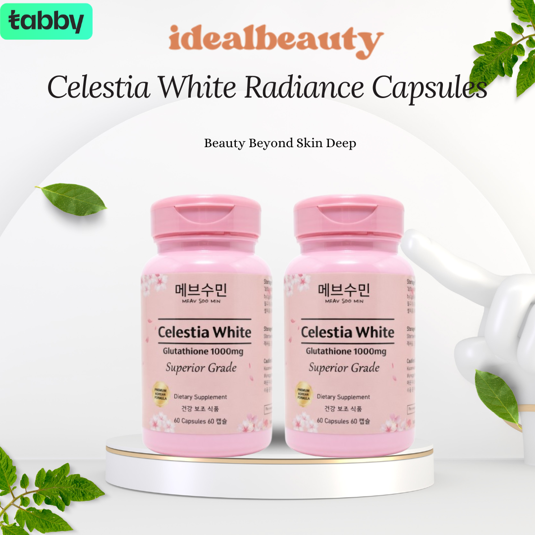 Celestia White Radiance Capsules double pack with glutathione 1000mg for beauty and skin wellness support