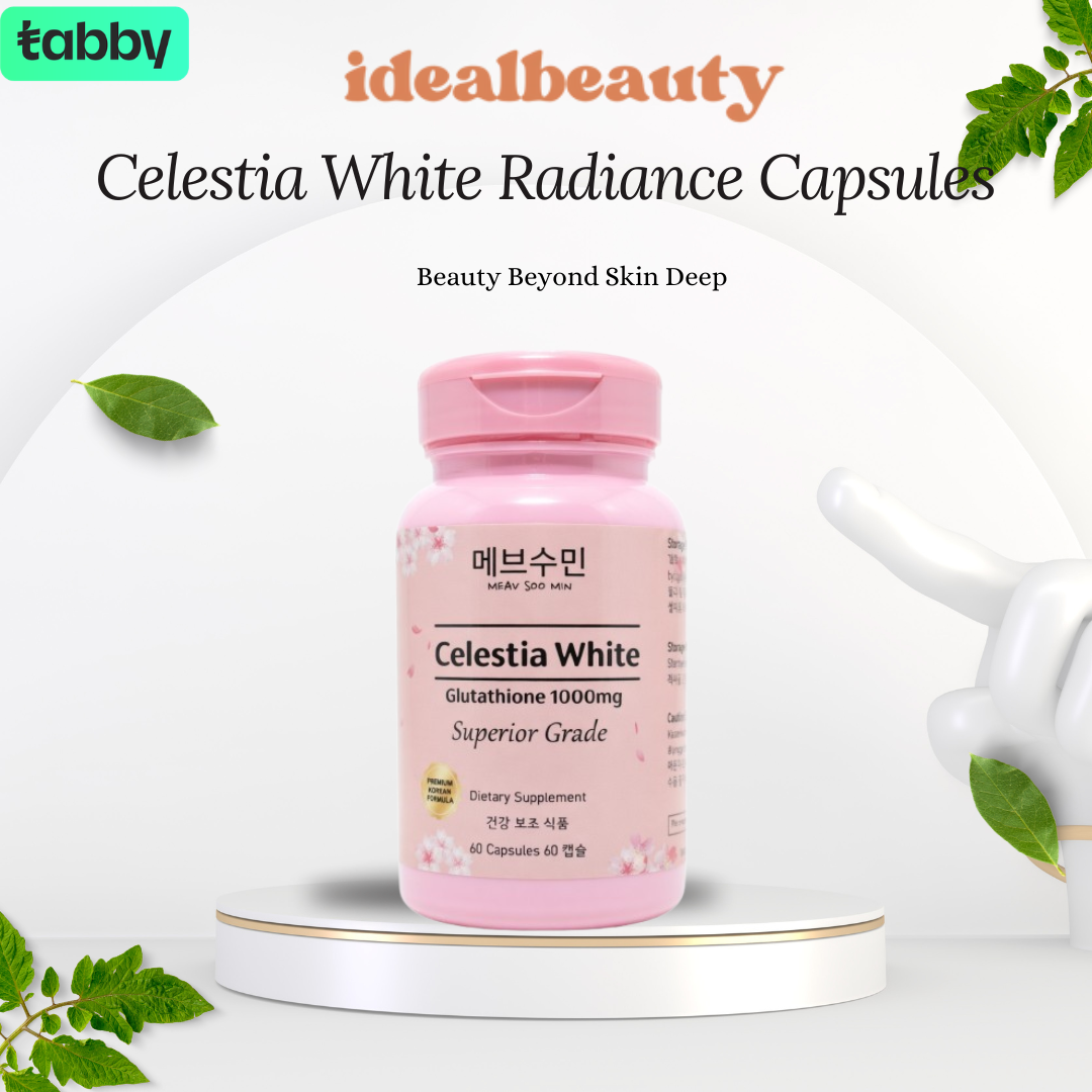 Celestia White Radiance Capsules with glutathione 1000mg for beauty and skin wellness support