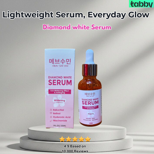 diamond white serum lightweight formula for everyday glow brighter skin smooth texture and hydrated healthy looking skin
