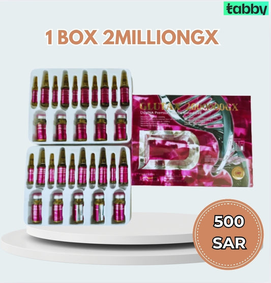 glutax 2000000gx dualna premium vials set with glutathione collagen and stem cell extracts for skin brightening smooth texture hydration and even tone support