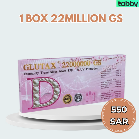 glutax 22000000gs glutathione injection vials set for skin brightening smoother texture hydration and overall wellness support