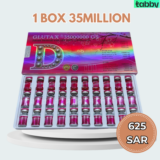 glutax 35000000gs sakura glutathione injection vials set for skin brightening smoother texture hydration and even tone support over multiple sessions