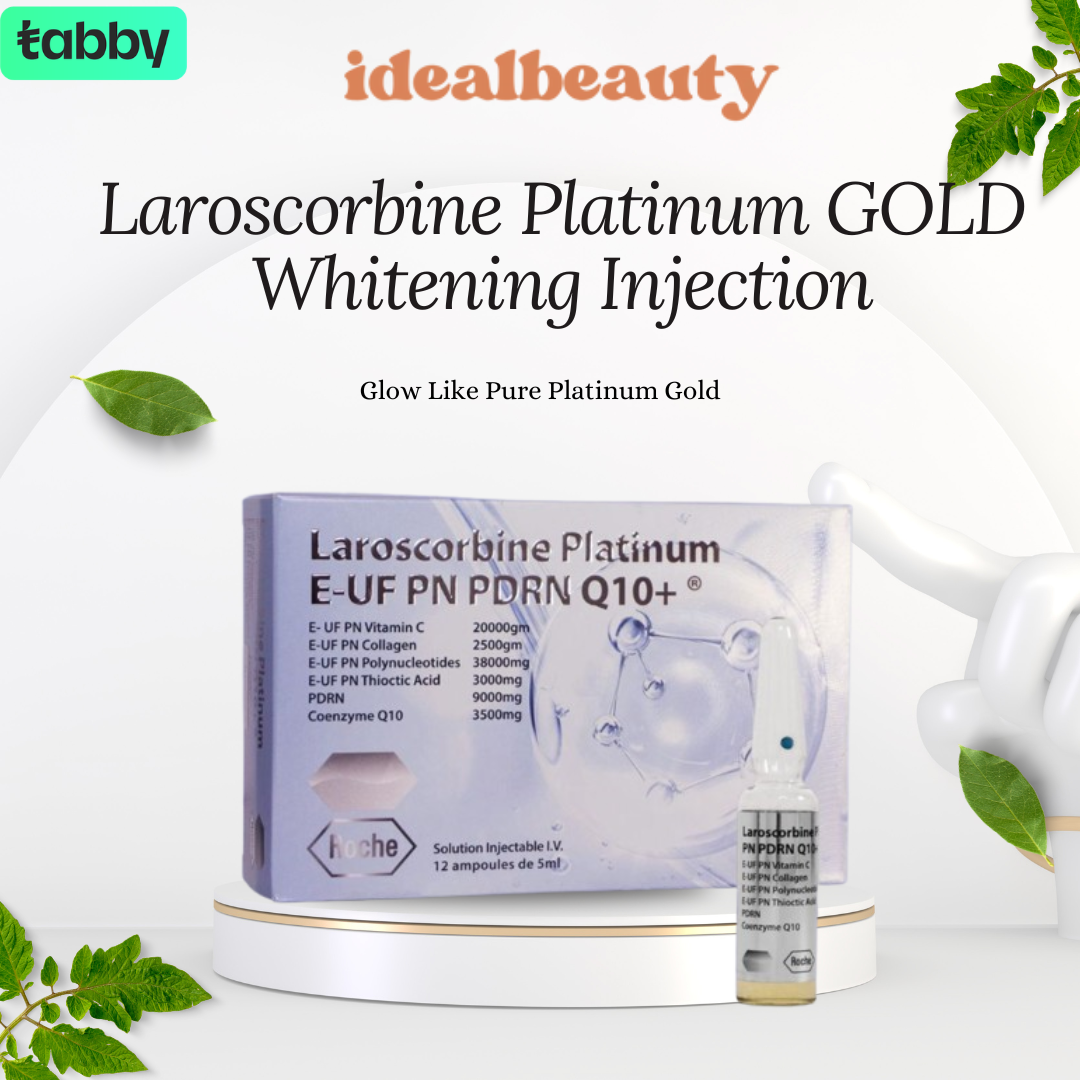 Laroscorbine Platinum Gold whitening injection with PDRN, collagen and CoQ10 ampoule treatment kit