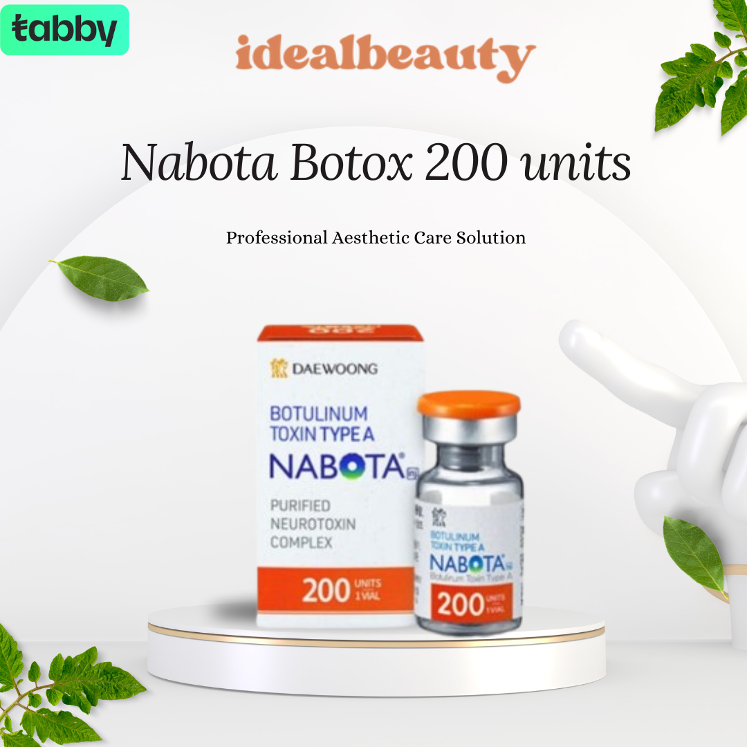 Nabota Botulinum Toxin Type A 200 units vial and product packaging for professional aesthetic applications