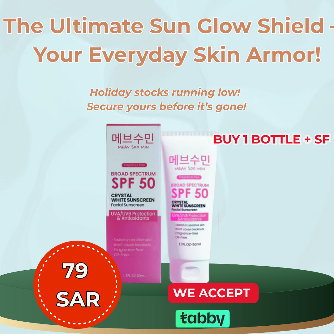 spf 50 crystal white sunscreen for daily sun protection lightweight feel and broad spectrum coverage for healthy protected skin