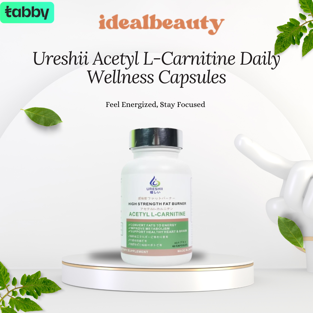 Ureshii Acetyl L Carnitine Daily Wellness Capsules for energy metabolism and everyday wellness support